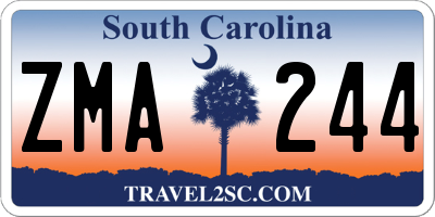 SC license plate ZMA244