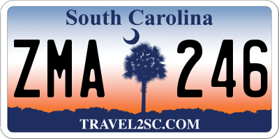 SC license plate ZMA246