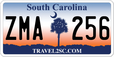 SC license plate ZMA256