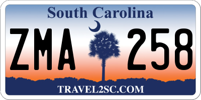 SC license plate ZMA258