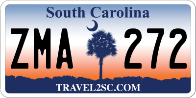 SC license plate ZMA272