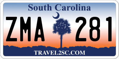 SC license plate ZMA281