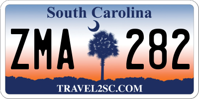 SC license plate ZMA282