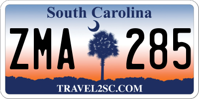 SC license plate ZMA285