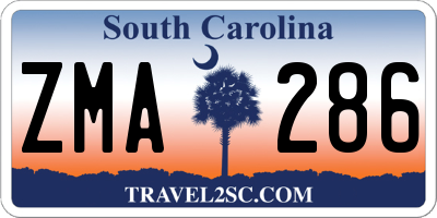 SC license plate ZMA286