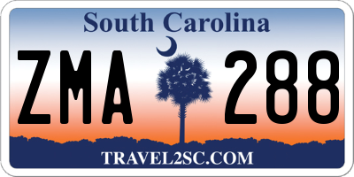 SC license plate ZMA288