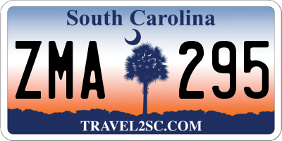 SC license plate ZMA295