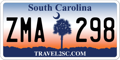 SC license plate ZMA298