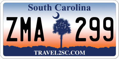 SC license plate ZMA299