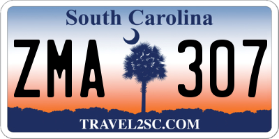 SC license plate ZMA307