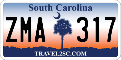 SC license plate ZMA317