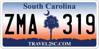 SC license plate ZMA319