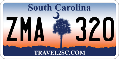 SC license plate ZMA320