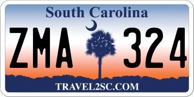 SC license plate ZMA324
