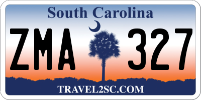 SC license plate ZMA327
