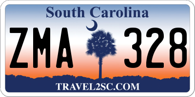 SC license plate ZMA328