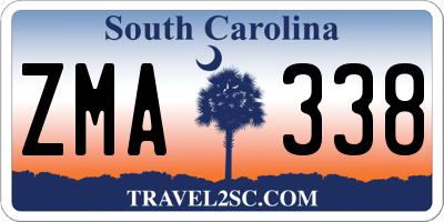 SC license plate ZMA338