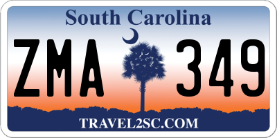 SC license plate ZMA349