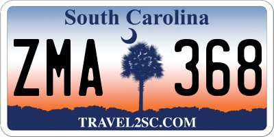 SC license plate ZMA368