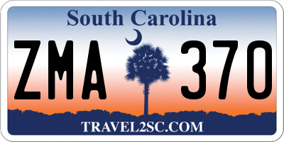 SC license plate ZMA370