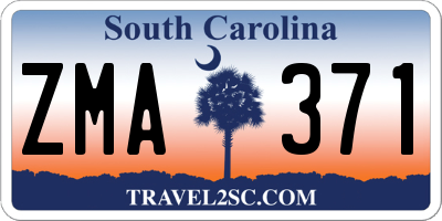 SC license plate ZMA371