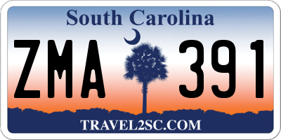 SC license plate ZMA391