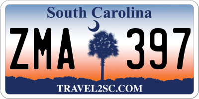 SC license plate ZMA397