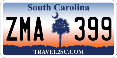 SC license plate ZMA399