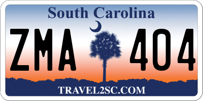 SC license plate ZMA404