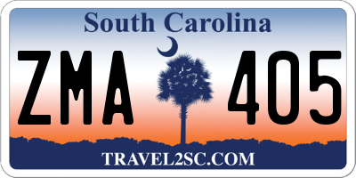 SC license plate ZMA405