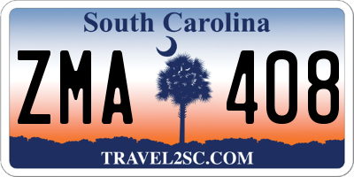 SC license plate ZMA408