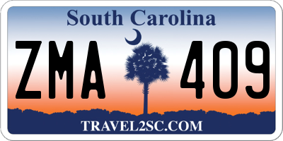 SC license plate ZMA409