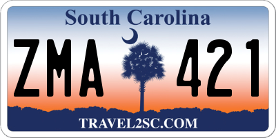 SC license plate ZMA421