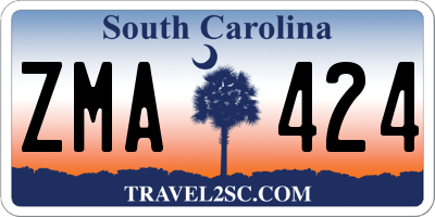 SC license plate ZMA424
