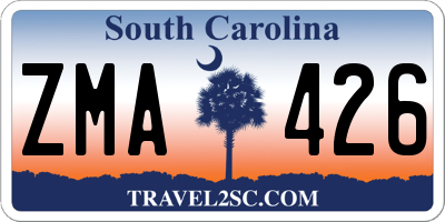 SC license plate ZMA426