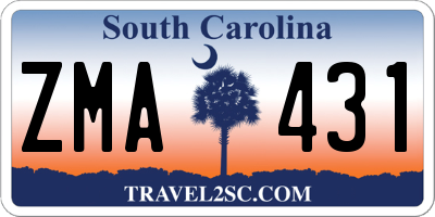 SC license plate ZMA431