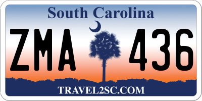 SC license plate ZMA436