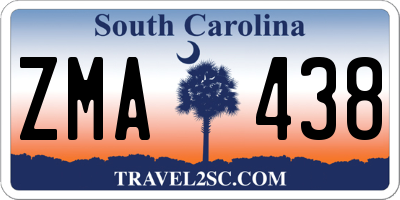 SC license plate ZMA438