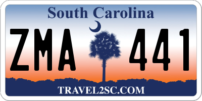SC license plate ZMA441