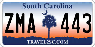SC license plate ZMA443