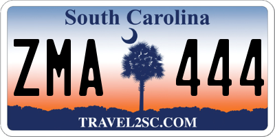 SC license plate ZMA444