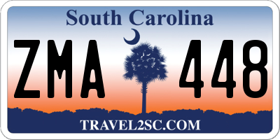 SC license plate ZMA448