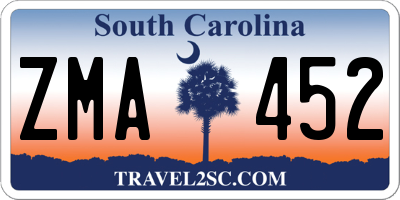 SC license plate ZMA452