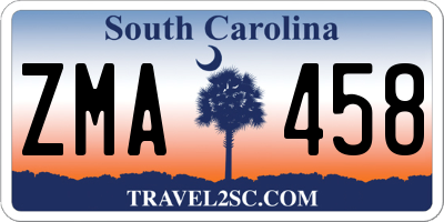 SC license plate ZMA458