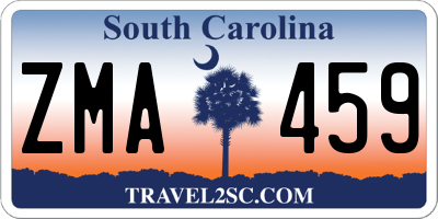 SC license plate ZMA459