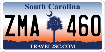 SC license plate ZMA460