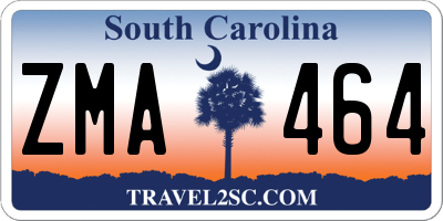 SC license plate ZMA464