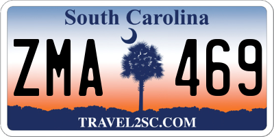 SC license plate ZMA469