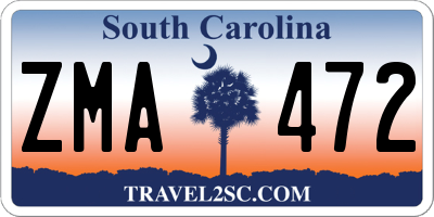 SC license plate ZMA472