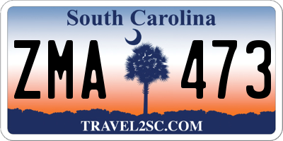 SC license plate ZMA473
